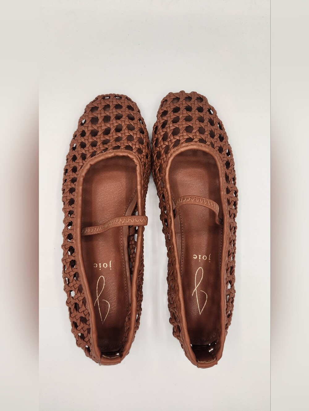 Joie Mary Jane Weavy Brown Flats Size 7.5 - Picture 3 of 8